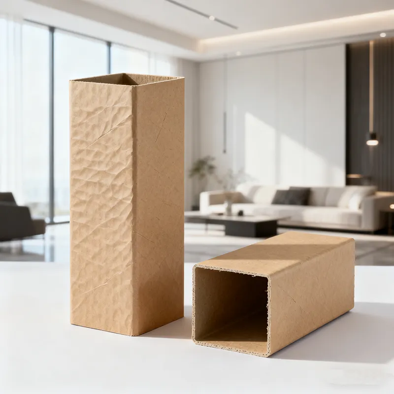 Tubos quadrados de papel ecológicos