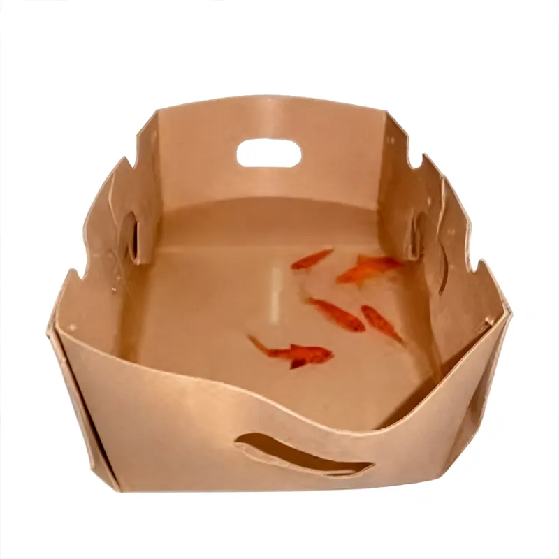 Caixas revestidas de cera de frutos do mar